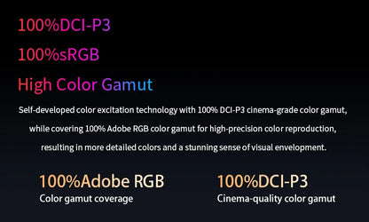 OLED 13.3 bærbar skjerm metallramme reiseskjerm