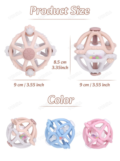 Silikone bidering rangle kugle Montessori nyfødt sensoriske legetøj