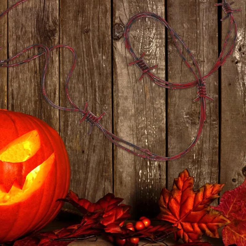 Nepprikkeldraad als Halloween-accessoire voor hekdecoratie, griezelige plastic versiering voor spookhuis 2026