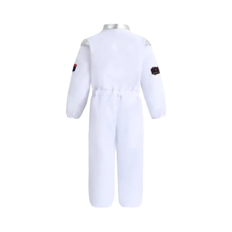 Kids NASA Astronaut White Space Suit Jumpsuit Halloween Cosplay Costume Set with Gloves and Hat 2026