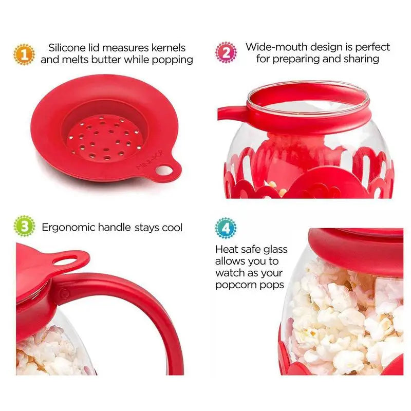 Molde para palomitas de maíz para microondas 2.25 cuartos Tazón de silicona para palomitas Noche de película 2025 Snack fácil y saludable