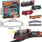 Retro Steam Electric Train Set with Lights - Christmas Railway Toy for Kids, Perfect Holiday Gift