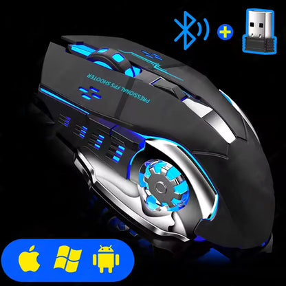 Draadloze Oplaadbare Gaming Muis Bluetooth Stil Achtergrondverlichting