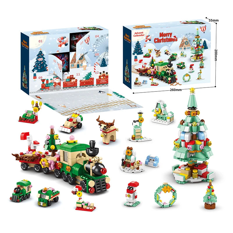 Calendario de Adviento de Bloques de Construcción de Navidad Kit DIY para Niños