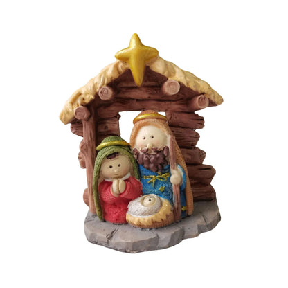 Nativity Scene Resin Figurine Holy Family Christmas Ornament For Desk Or Shelf Holiday Decor 2025 Gift