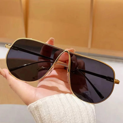 Sunglasses Oversize Square Gradient Alloy Frames Vintage Driving Shades Fall 2026 Casual Everyday Look