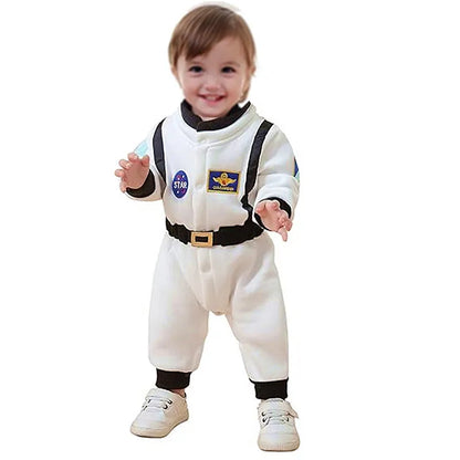 Baby Toddler Astronaut Embroidered Space Suit Jumpsuit Cosplay Costume Long Sleeve Halloween 2026