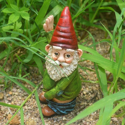 Statua Gnomo da Giardino che Fa la Pipì Decorazione Esterna Ornamento Natalizio da Giardino Idea Regalo Divertente