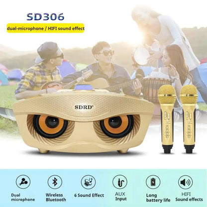 Bluetooth Karaoke Speaker 30W Portable System Home Party Karaoke Machine Dual Microphones TikTok Viral Fall 2025 Gift