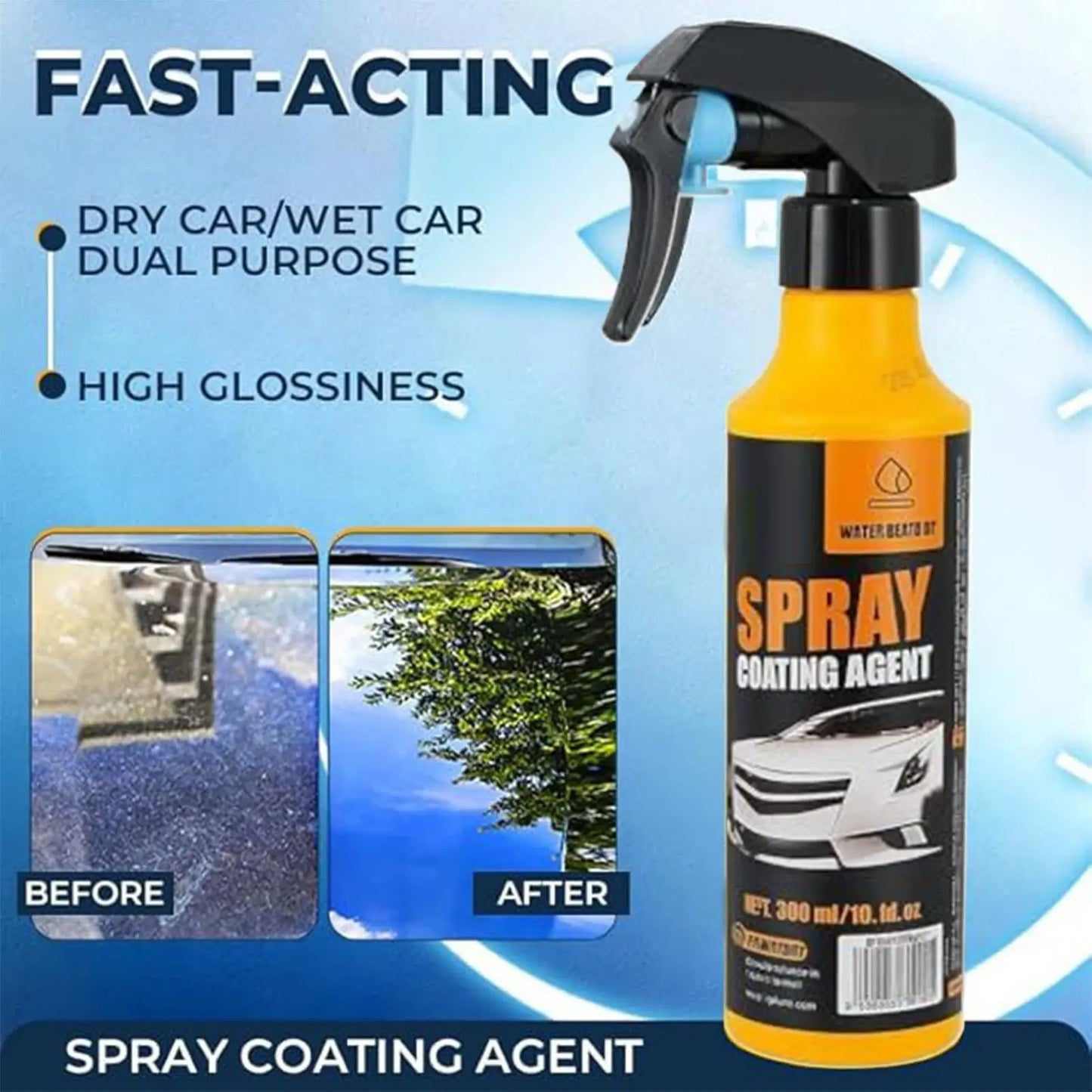 Glasversiegelungsspray 300ml Hydrophober Autopflege, Hochglanz-Finish, TikTok viral Autopflege 2026