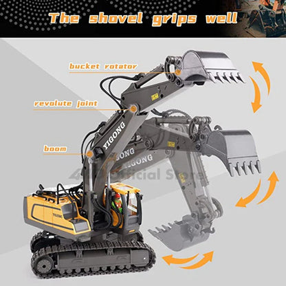 Remote Control Excavator Toy 4x4 Durable Alloy Construction Vehicle TikTok Viral Fall 2025 Kids Gift