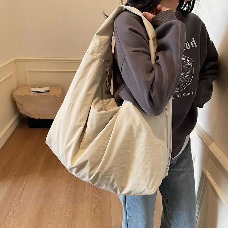 Lett Allsidig Kvinners Skulderveske - Slapp Nylon