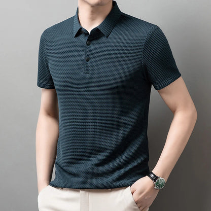 Breathable men's polo shirt – short sleeve, casual summer style, slim fit versatile top