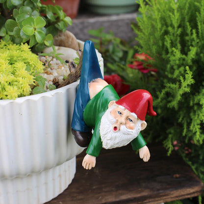 Statua gnomo da giardino appesa in resina ornamento esterno estate 2026 decorazione da giardino fantasiosa idea regalo