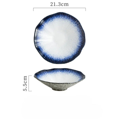 Ciotola per noodle in ceramica giapponese motivo loto ciotola per insalata