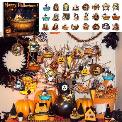 Calendario de Adviento de Halloween 24 Días Colgante de Fantasma Decoración