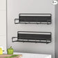 Magnetic Spice Rack Organizer - Home Organizers for Kitchen, Metal Fridge Shelf, 2-Piece Set