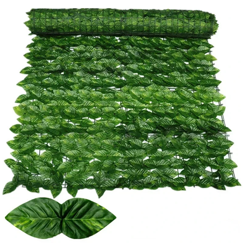 Faux Ivy Privacy Screen Panel - Indoor/Outdoor Green Leaf Garden Decoration for Home and Balcony