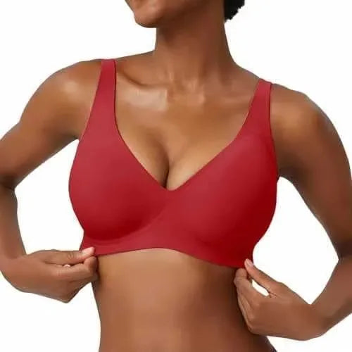 Breathable Women's Bra - Seamless, Full Cup, Wire-Free, Nylon-Elastane Blend, Daily Wear
