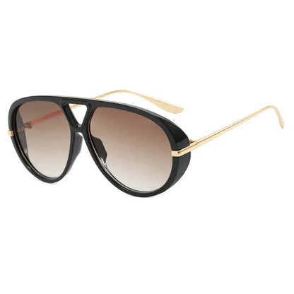 Kvinne Designer Vintage Oversized Solbriller - Svart Motedesign for Kvinner