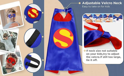Set superheldencapes voor jongens en meisjes, verjaardagsfeest, cartoonverkleedkleding, Halloween-cosplayfeestbenodigdheden, paascadeau 2026