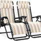 Adjustable Steel Mesh Zero Gravity Lounge Chairs with Cup Holders & Pillows - Portable Recliners for Outdoor Relaxation and Comfort