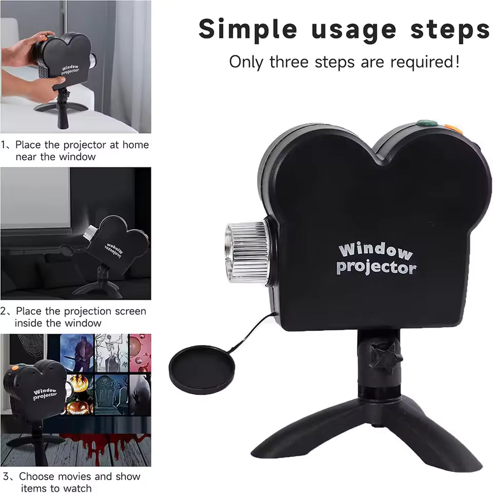 Holiday Window Projector 12 Films Waterproof Party Light