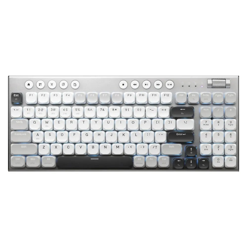 Teclado mecánico inalámbrico de perfil bajo 98 teclas PBT