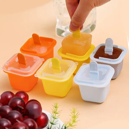 Stampi per cubetti di ghiaccio in silicone di qualità alimentare con bastoncini per ghiaccioli per cubetti di ghiaccio, gelatine e dolcetti personalizzati - Impilabili e lavabili in lavastoviglie