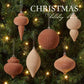 Elegant Shatterproof Velvet Christmas Ball Ornaments - Green Holiday Tree Decor, Reusable & Soft Touch 6PCS