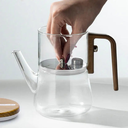 Home Magnetische Saug Floaty Becher Teekanne 740ML Hitzebeständiges Glas Teeset