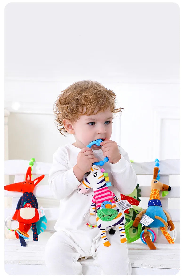 Giraffe Spiral Crib Toy Newborn Sensory Toys Rattle