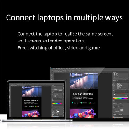OLED 13.3 bærbar skjerm metallramme reiseskjerm