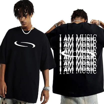 PlayBoi Carti ''I'm Music T-skjorte'' Opium Ken Carson Turné Rap Mote Hip Hop Oversized T-skjorter