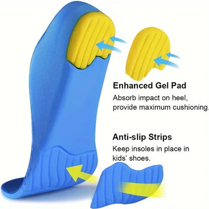 Kids Orthotic Insoles High Arch Support Sports Comfort Plantar Fascia Insole