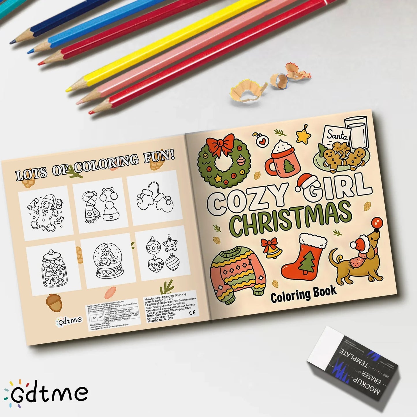 Coloring Book For Adults Cozy Christmas Theme Easy Relaxing Holiday Coloring Pages Gift Idea 2025