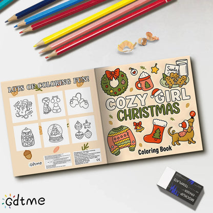 Coloring Book For Adults Cozy Christmas Theme Easy Relaxing Holiday Coloring Pages Gift Idea 2025