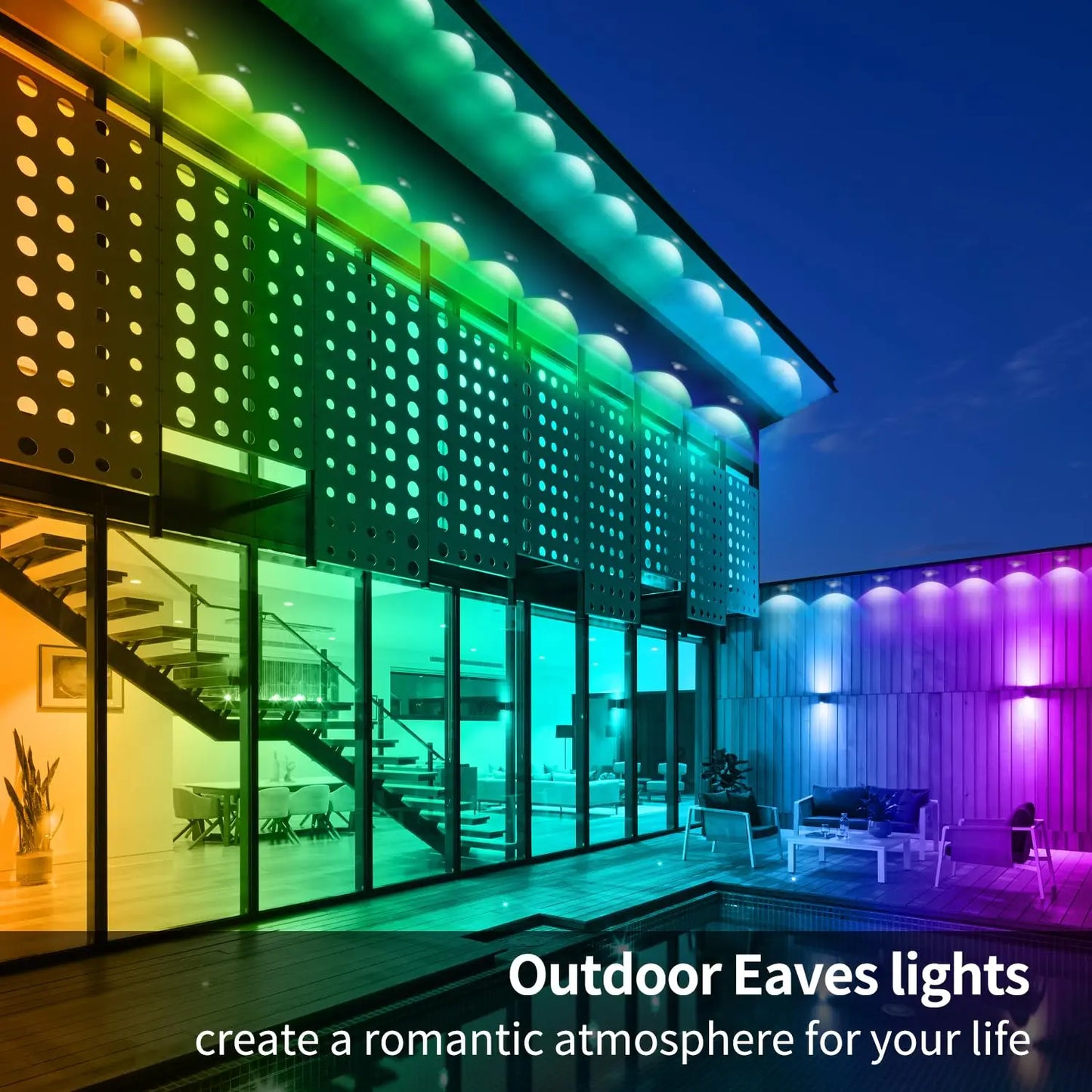 LED Eaves Lights Waterproof Remote Controlled Outdoor