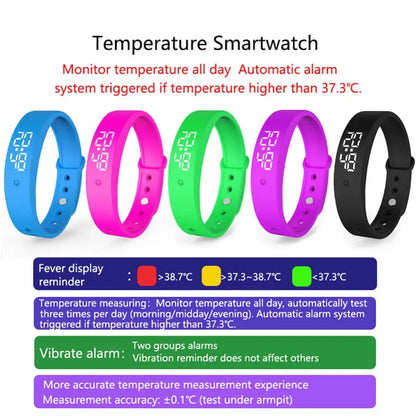Intelligentes Armband Silikonband Fitnessmesser Wasserdicht Körpertemperaturmesser Vibrationsalarm Frühling 2026 Trend