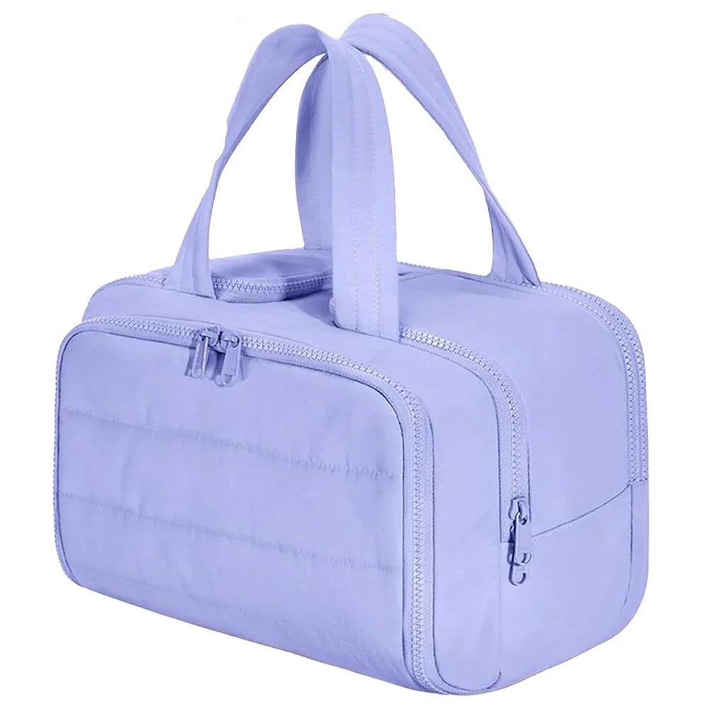 Waterproof women's travel cosmetic bag – large capacity wash bag, bathroom toiletries partition organizer