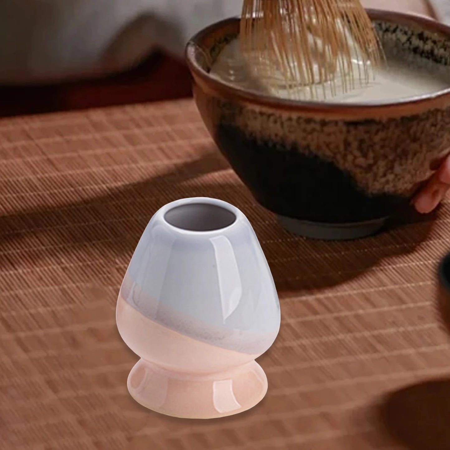 Supporto per frusta Matcha in ceramica Chasen Stand per teiera domestica