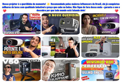 Android Projector A12 Mini 4K Ready 350 ANSI Lumens WiFi 6 Built In Speaker Back To School 2026