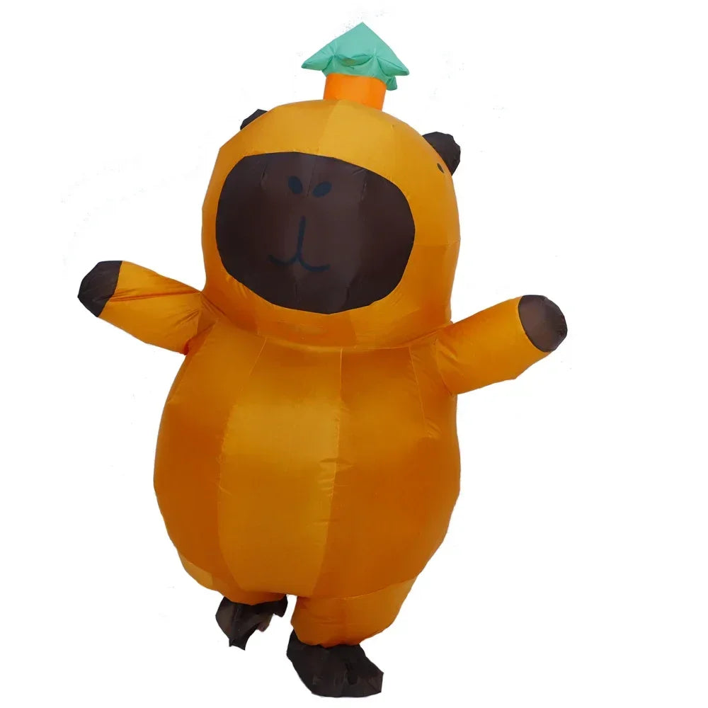 Opblaasbaar capibara-cosplaykostuum voor volwassenen, stripfiguurdierenpak voor Halloween, carnaval en optredens 2026