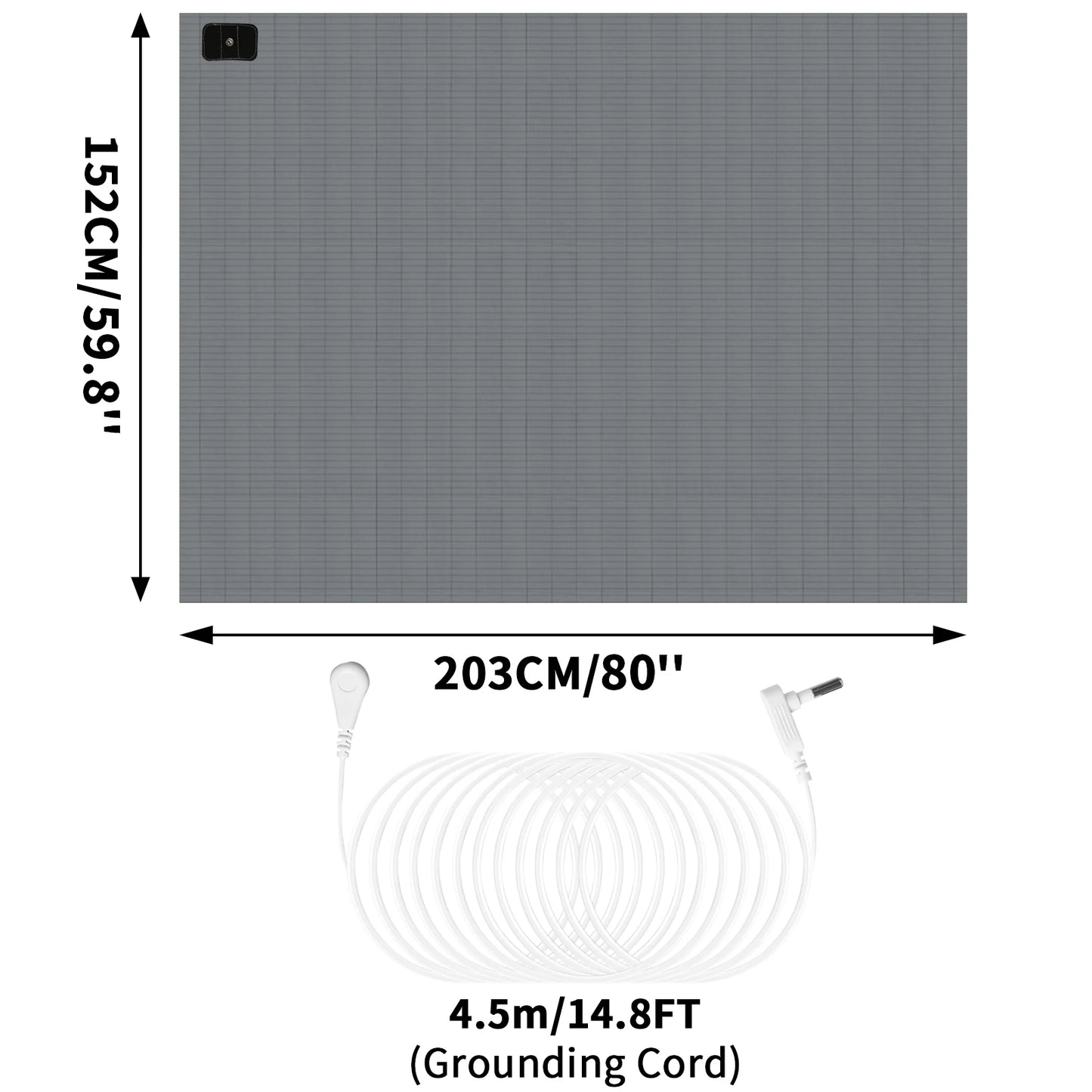 Earthing Grounding Bed Sheet 95 Cotton 5 Silver Fiber