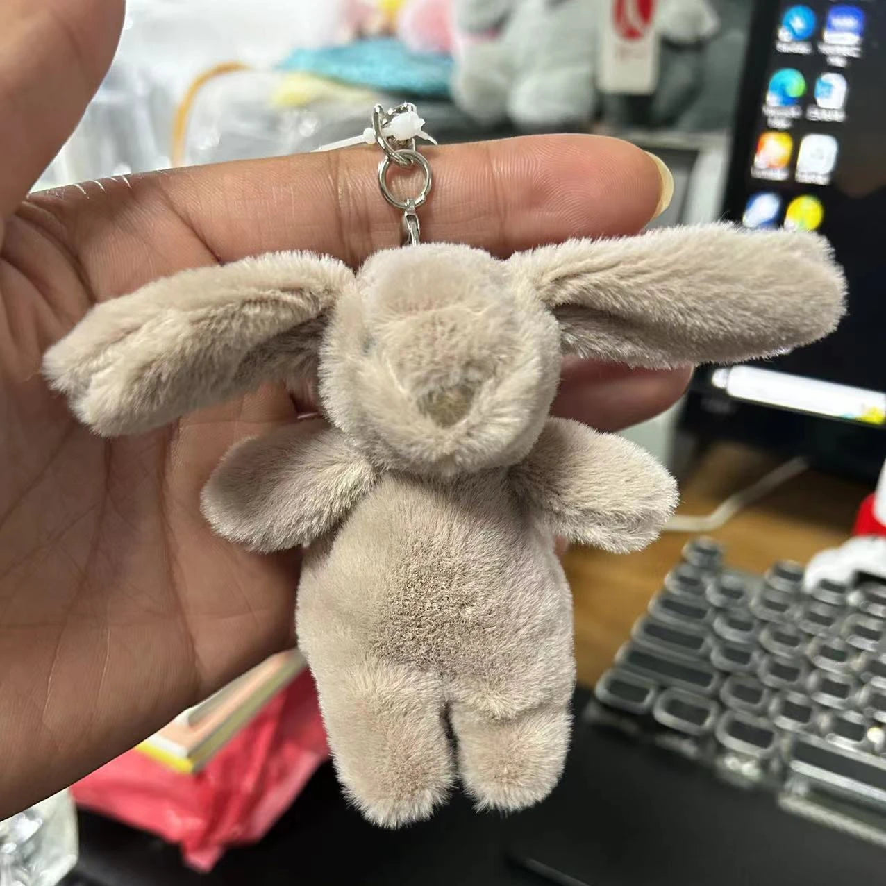 Rabbit Plush Keychain Cute Bunny Bag Charm Soft Gift