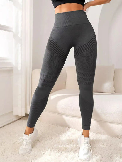 Compressive high-waist women's 3D leggings – seamless, butt-lifting, for gym & yoga