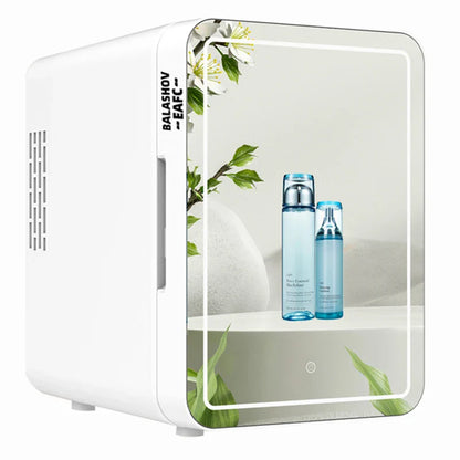 Mini Makeup Fridge 4L With LED Mirror Portable Cosmetic Cooler USB Dual Use Home Car Fall 2025 Keeps Skin Fresh
