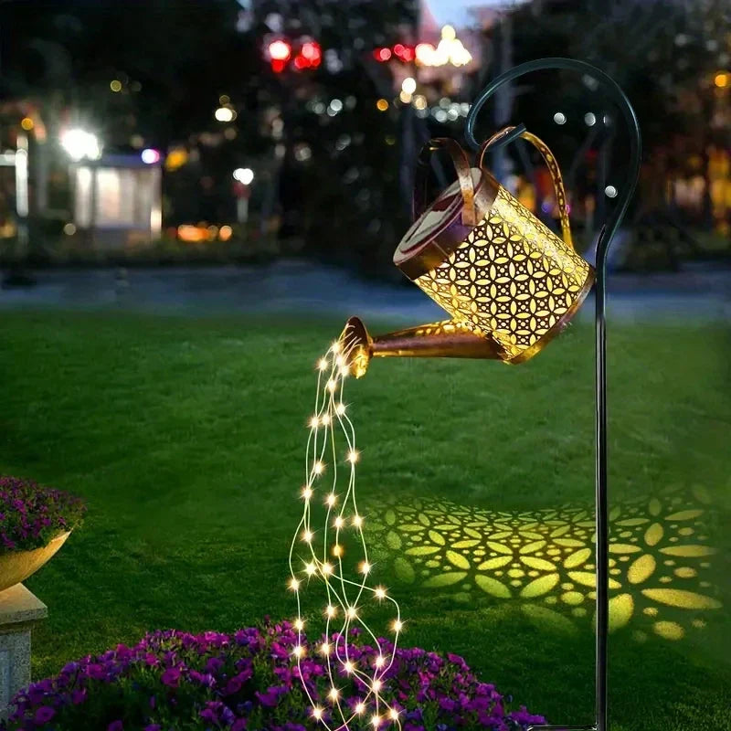Solar Watering Can Light Retro Metal Hanging Lantern Outdoor Garden Decor Summer 2025 Waterproof Whimsical