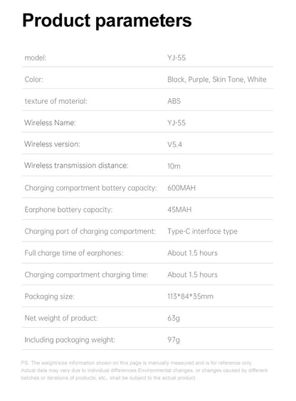 AI Translation Earbuds With Noise Canceling Ear Hook Sports