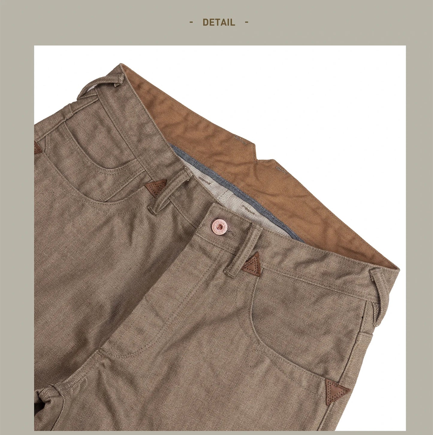 Holdbare avslappede rette jeans for menn - løse selvedge casual